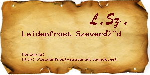 Leidenfrost Szeveréd névjegykártya